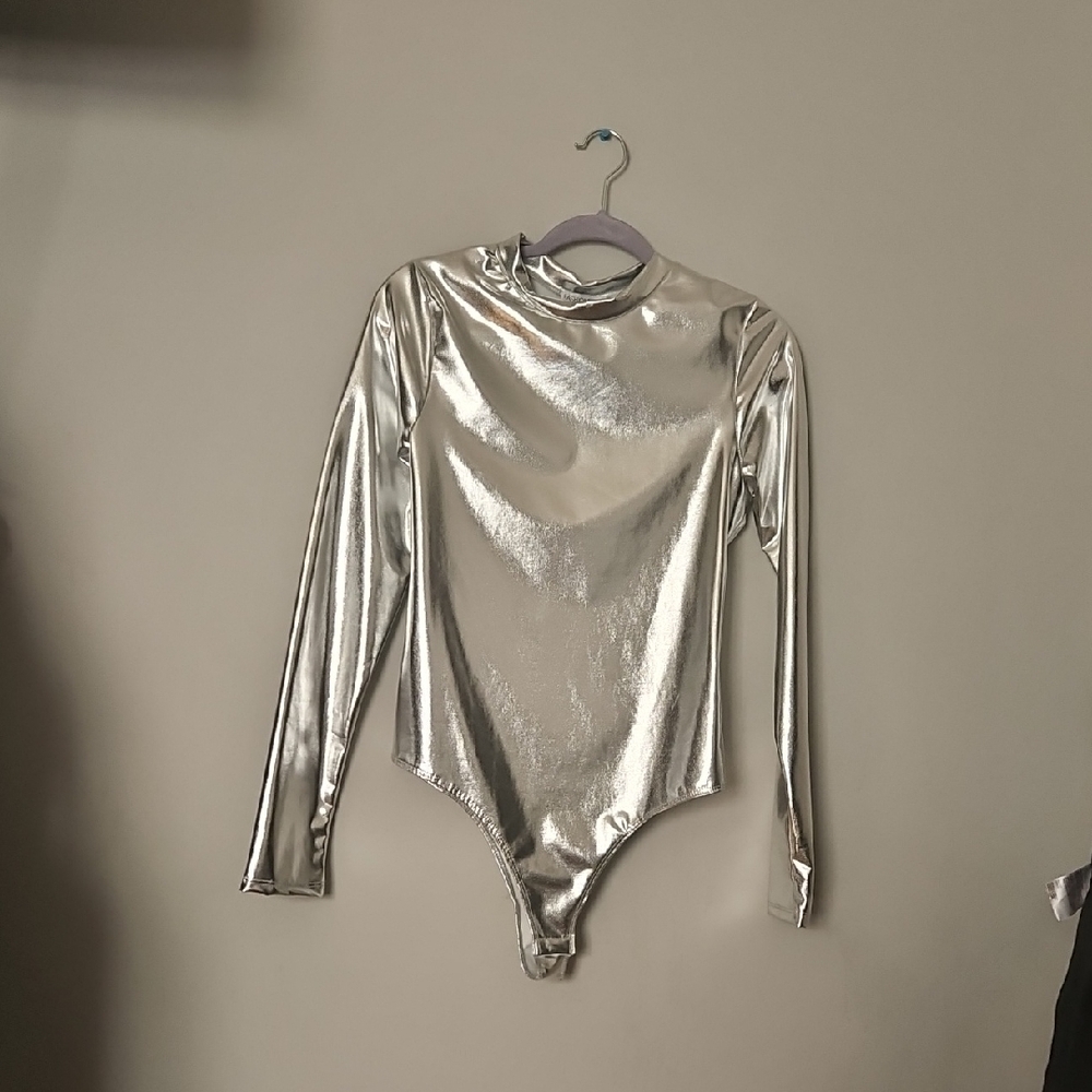Silver One Piece Bodysuit